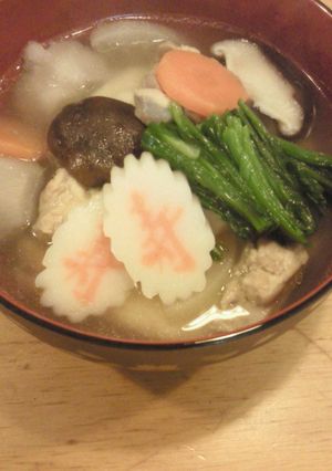美味しいよ♪塩味のお雑煮-レシピのメイン写真