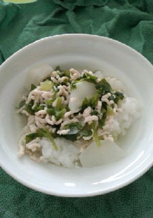 ごはんde簡単☆鶏ダシ七草粥-レシピのメイン写真