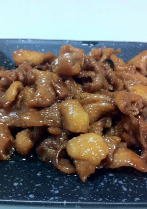 ドルフィン風とり皮の甘煮込み-レシピのメイン写真