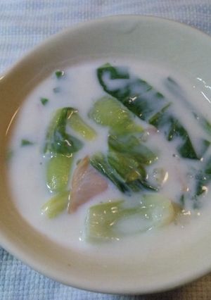 副菜)青梗菜のミルク煮 -レシピのメイン写真