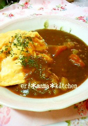 とろっふわ〜☆牛すじオムエッグカレー☆-レシピのメイン写真