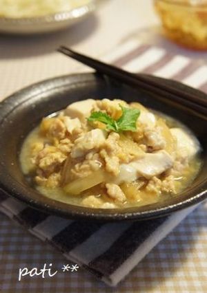 豆腐と鶏ひき肉の卵とじ✿-レシピのメイン写真