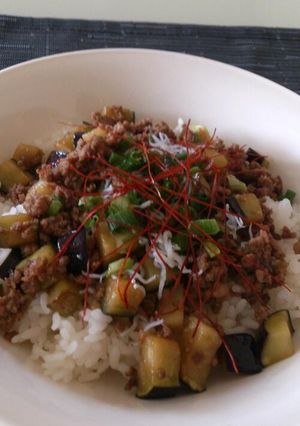 茄子と挽き肉丼-レシピのメイン写真