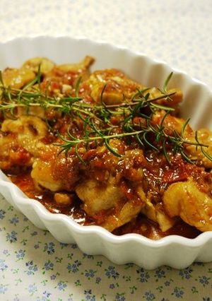 我が家で人気のチキンのトマト煮-レシピのメイン写真