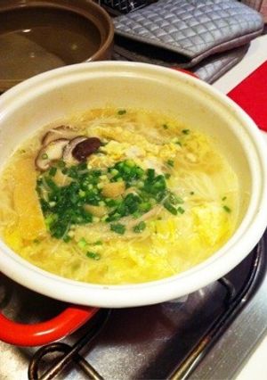 風邪ひきさんポカポカ生姜卵とじにゅうめん-レシピのメイン写真
