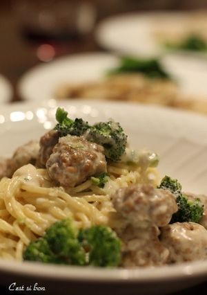 ハーブソーセージのクリームパスタ-レシピのメイン写真