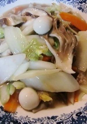 シイタケとマイタケを加えて中華名菜八宝菜-レシピのメイン写真
