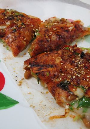 餅のチーズ焼き ~ネギ・納豆~-レシピのメイン写真