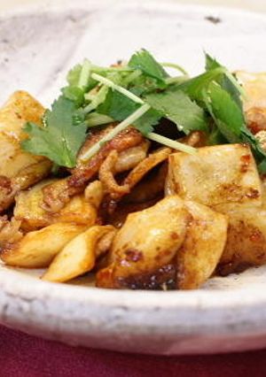 お餅と豚肉とキムチの甘辛炒め-レシピのメイン写真