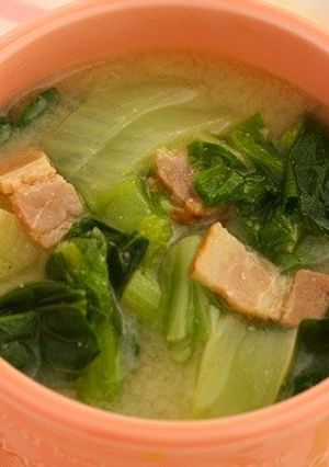 白菜と小松菜の白味噌スープ-レシピのメイン写真