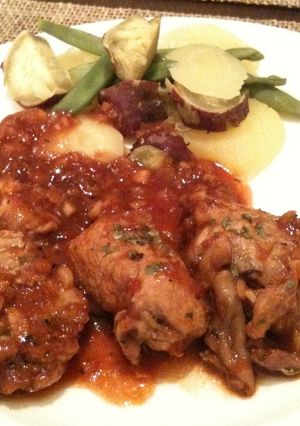 和風イタリアン！鳥もも肉のトマトソース煮-レシピのメイン写真