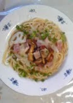 ゆず胡椒風味でとろっと和風スープパスタ-レシピのメイン写真