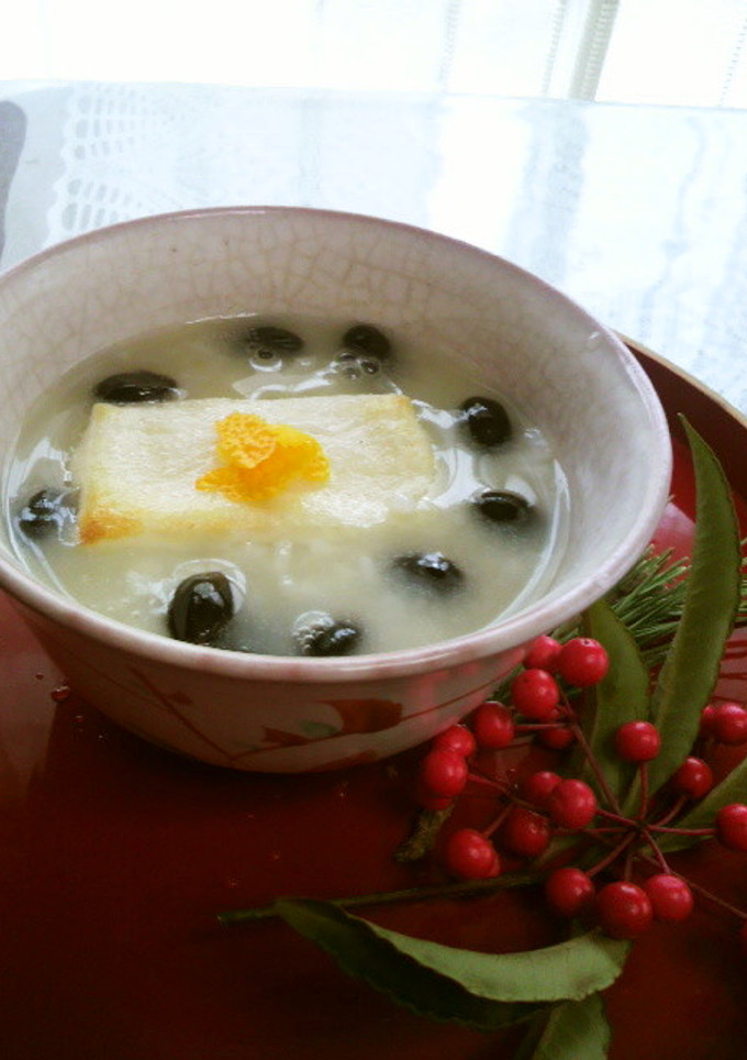 黒豆で柚子とお餅のお粥-レシピのメイン写真