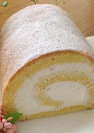 フライパンで☆お手軽！ロールケーキ♪-レシピのメイン写真