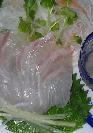 幸せになれる♪鯛のお刺身煎りワインだれで-レシピのメイン写真