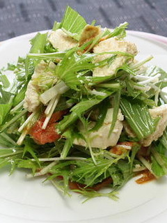 豆腐と水菜のキムチサラダ-レシピのメイン写真