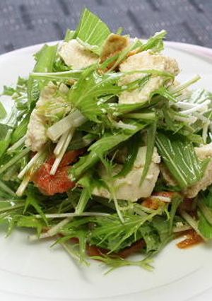 豆腐と水菜のキムチサラダ-レシピのメイン写真
