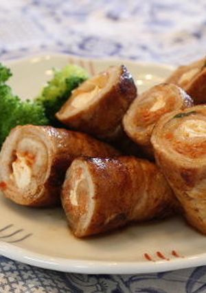 豚肉の豆腐とキムチ巻き-レシピのメイン写真