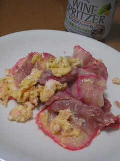 くじらのベーコンの卵炒め♪-レシピのメイン写真
