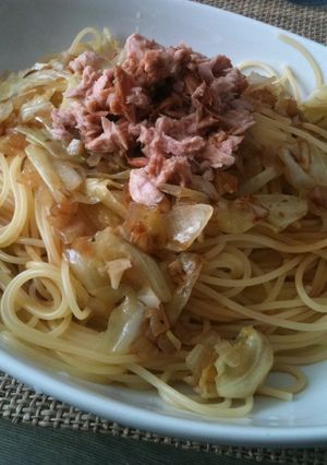 簡単！春キャベツとシーチキンの和風パスタ-レシピのメイン写真