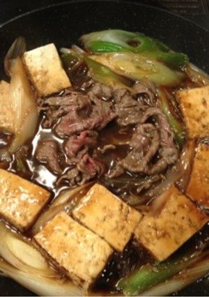 フライパンすき焼き タマゴなし-レシピのメイン写真