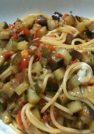 たっぷり夏野菜とモッツァレラのパスタ-レシピのメイン写真