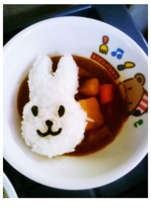 うさぎちゃん♡簡単デコカレー-レシピのメイン写真