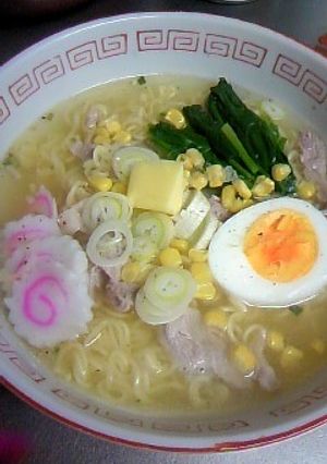 塩ラ−メン　(インスタント)-レシピのメイン写真