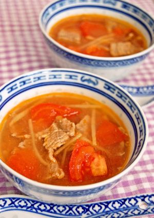 本格派✩牛肉と生姜のトマトスープ-レシピのメイン写真