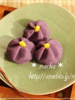 *紫芋きんとんのお花*-レシピのメイン写真