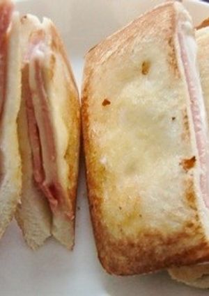 ソフト食パンは耳ごと使います、焼きサンド-レシピのメイン写真