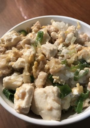 葱と生姜の鶏ひき肉チャンプルー-レシピのメイン写真