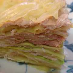 รูปของ キャベツと豚肉のミルフィーユ。