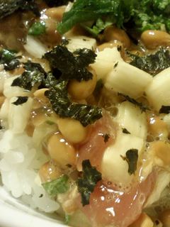 ポリンポリン♪具沢山の納豆丼-レシピのメイン写真