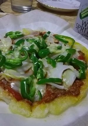 お餅でピッツァ♪♪-レシピのメイン写真