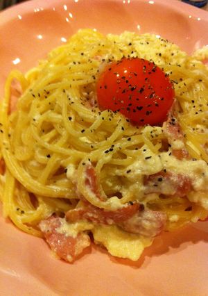 カルボナーラ-レシピのメイン写真