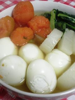 白だしで大根と卵とトマトのおでん-レシピのメイン写真