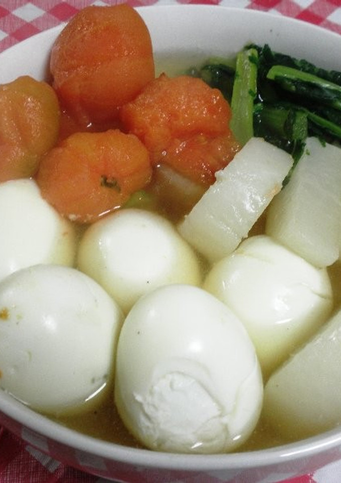 白だしで大根と卵とトマトのおでん-レシピのメイン写真