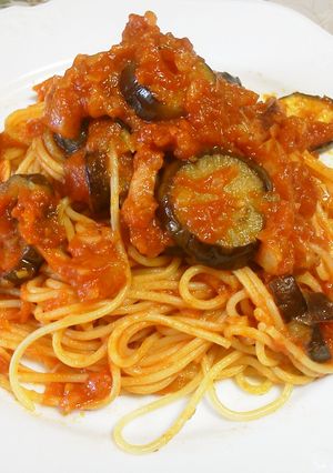 *なすとベーコンのトマトパスタ*-レシピのメイン写真