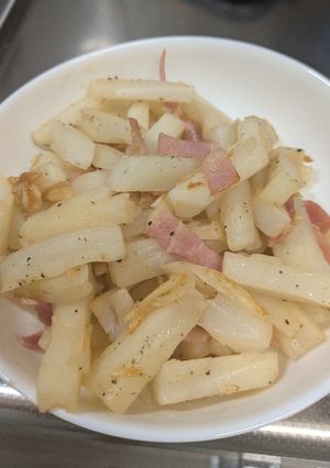 れんこんのガーリックベーコン炒め-レシピのメイン写真