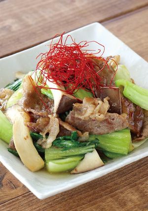 白だし┃チンゲン菜と牛肉の炒め物-レシピのメイン写真
