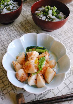 ぱぱぱの1品【柚子香る蕪の明太子和え】-レシピのメイン写真