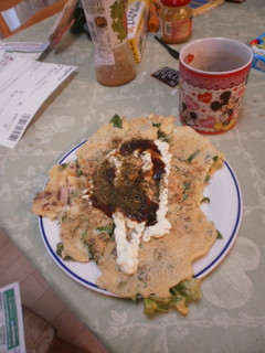おもちとチーズいりお好み焼き♡-レシピのメイン写真