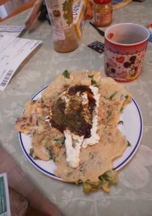 おもちとチーズいりお好み焼き♡-レシピのメイン写真