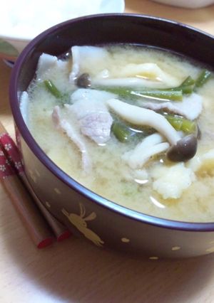 大好評☆我が家のすいとん汁-レシピのメイン写真