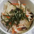 大根サラダちらし寿司?タコわさ風?