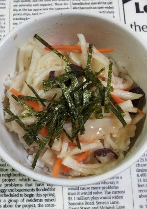 大根サラダちらし寿司？タコわさ風？-レシピのメイン写真