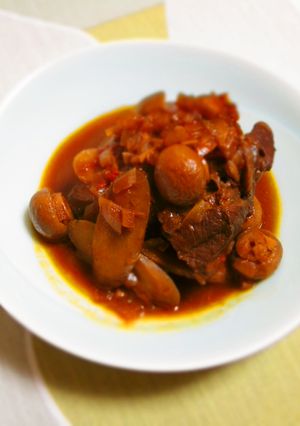 ごぼうと牛肉の赤ワイン煮込み-レシピのメイン写真