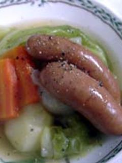 春キャベツとウインナーのスープ煮-レシピのメイン写真