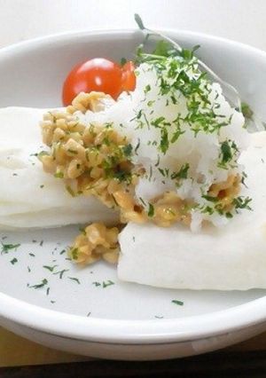 ひきわり納豆でお餅を美味しく。-レシピのメイン写真
